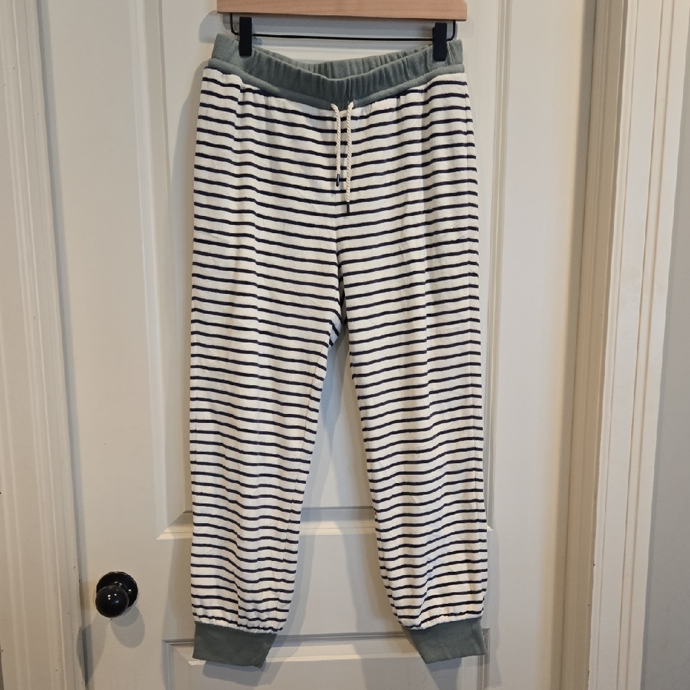 Madewell Blue and White Striped Lounge Pants
